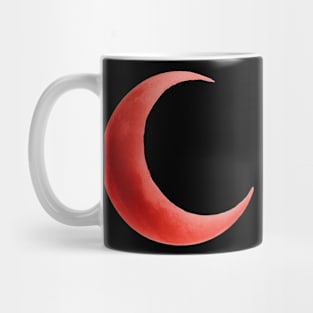 Cute glowing red crescent moon Mug